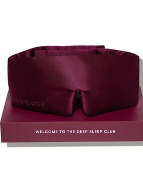 NIB DROWSY Mulberry Silk Sleep Mask - La Vie En Rouge